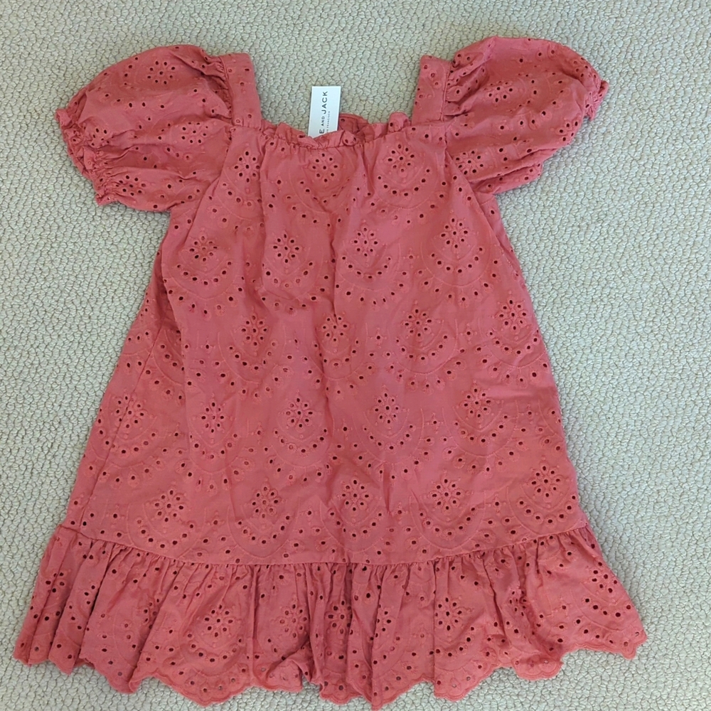 Janie and Jack Eyelet Puff Sleeve dress NWT size 8